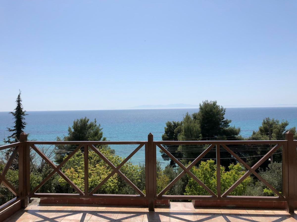 Vila Unique Sea View House Kalandra Exteriér fotografie