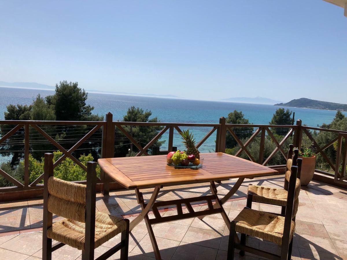 Vila Unique Sea View House Kalandra Exteriér fotografie