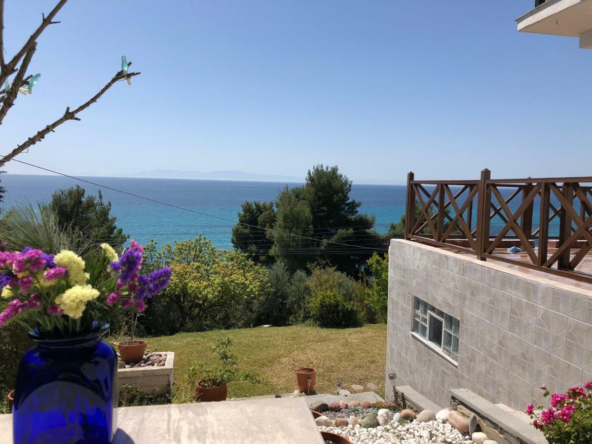 Vila Unique Sea View House Kalandra Exteriér fotografie